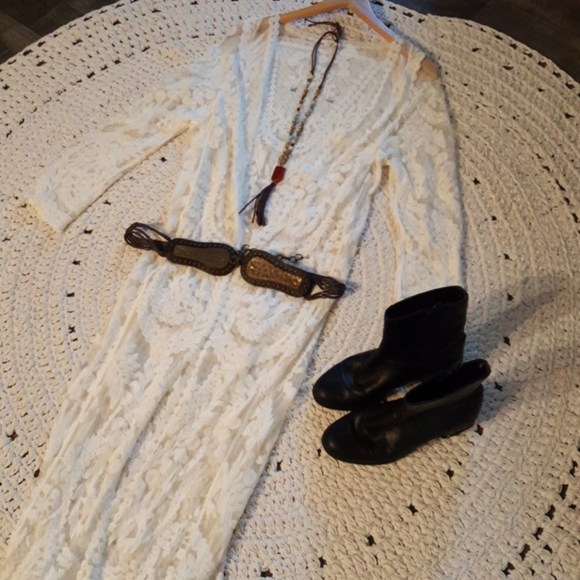 NEW NWOT BO HO.LONG LACE SMALL FESTIVAL COAT - Picture 5 of 13